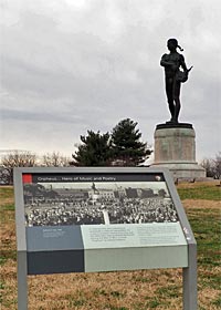 Narrative placard for Orpheus Statue