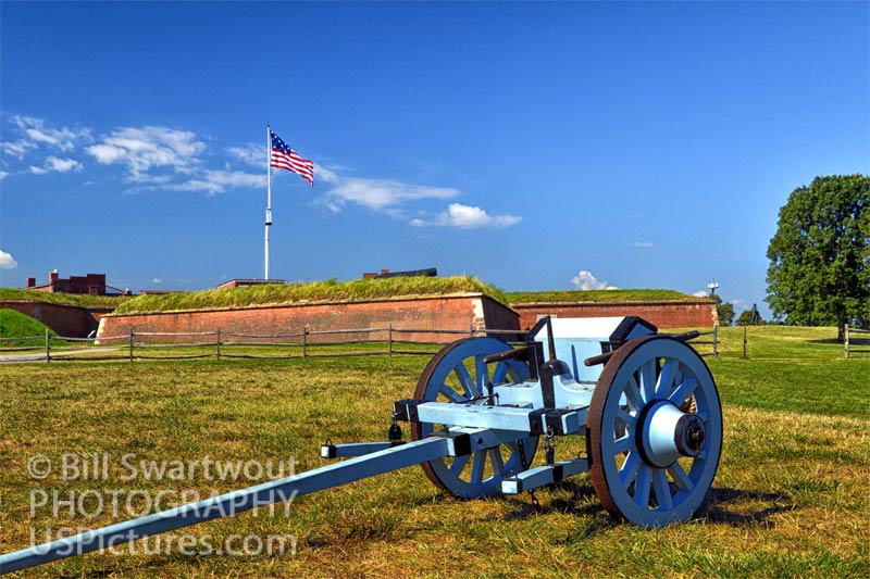 fort mchenry caisson and flag